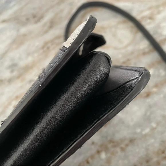 Victorias Secret Python Stripe Black White Crossbody Clutch Purse Chain - Picture 11 of 16